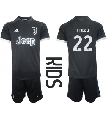 Juventus Timothy Weah #22 Tredje trøje Børn 2023-24 Kort ærmer (+ korte bukser)